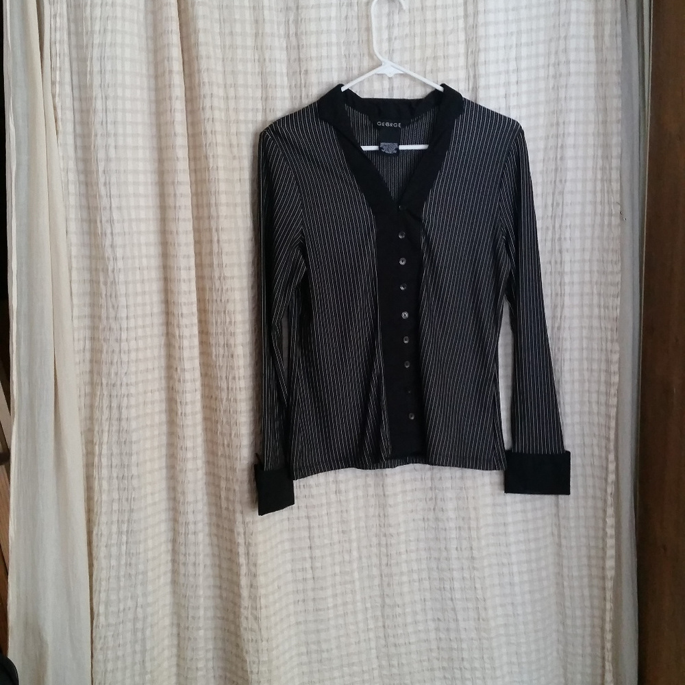 Pinstripe dress blouse by GEORGE